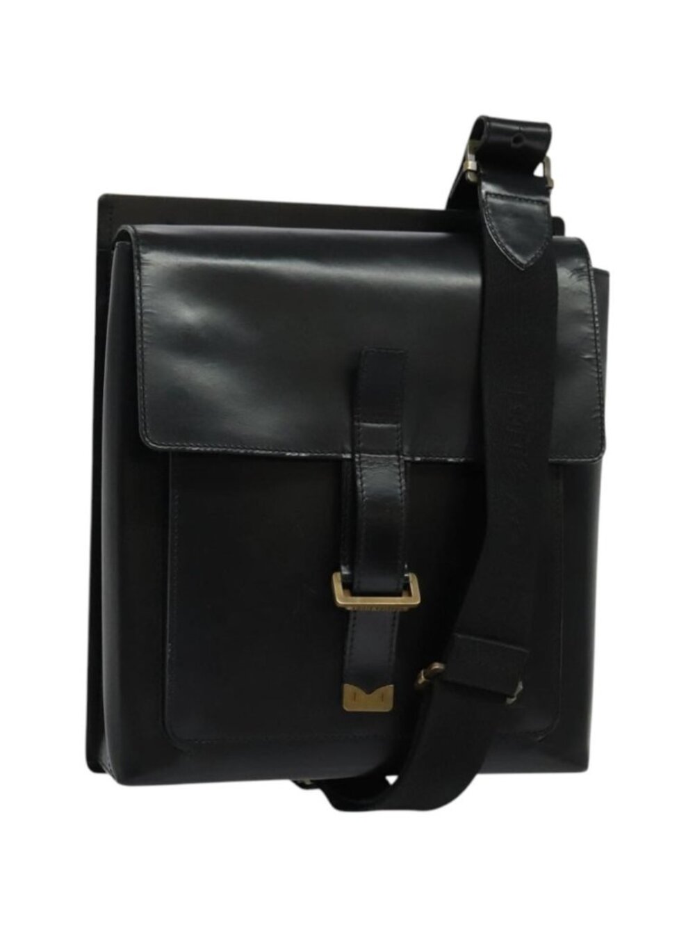 LOUIS VUITTON Liege Fantassan Shoulder Bag Leather Black M92223
